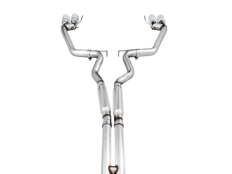 AWE Tuning 2018+ Ford Mustang GT (S550) Cat-back Exhaust - Track Edition (Quad Chrome Silver Tips) AWE Tuning 2018+ Ford Mustang GT (S550) Cat-back Exhaust - Track Edition (Quad Chrome Silver Tips)