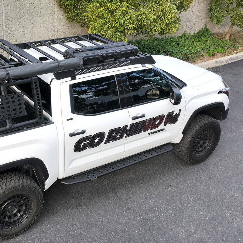 Go Rhino 22-23 Toyota Tundra CrewMax Ceros Low Profile Roof Rack - Tex. Blk Go Rhino 22-23 Toyota Tundra CrewMax Ceros Low Profile Roof Rack - Tex. Blk