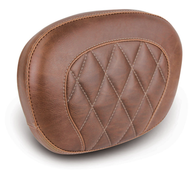 Mustang 97-23 Harley Touring Sissy Bar Pad (12 inch x 9 inch) Diamond Stitch - Brown Mustang 97-23 Harley Touring Sissy Bar Pad (12 inch x 9 inch) Diamond Stitch - Brown