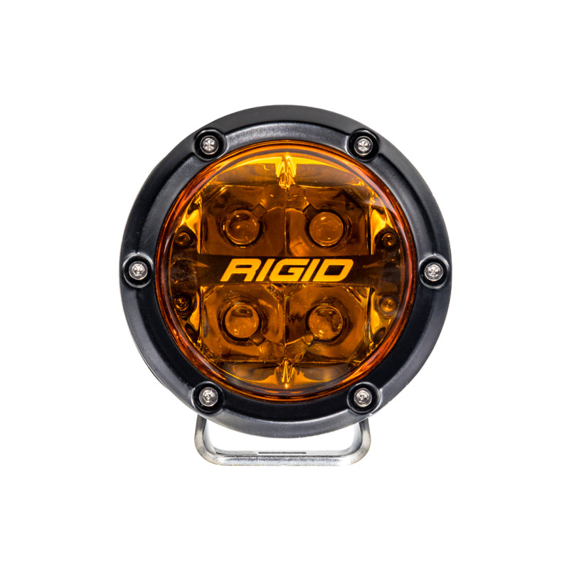 Rigid Industries 360-Series 4in Fog w/ Amber PRO Lens - White (Pair) Rigid Industries 360-Series 4in Fog w/ Amber PRO Lens - White (Pair)
