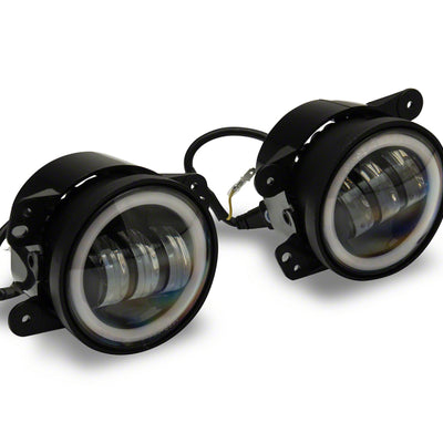 Raxiom 07-23 Jeep Wrangler JK & JL Axial Series Halo LED Fog Lights- Amber
