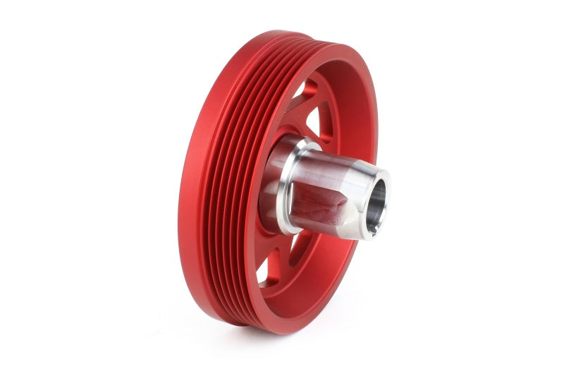 PERRIN 22-25 Subaru WRX/BRZ & Toyota GR86 / 20-25 FXT/OBXT Lightweight Crank Pulley - Red PERRIN 22-25 Subaru WRX/BRZ & Toyota GR86 / 20-25 FXT/OBXT Lightweight Crank Pulley - Red