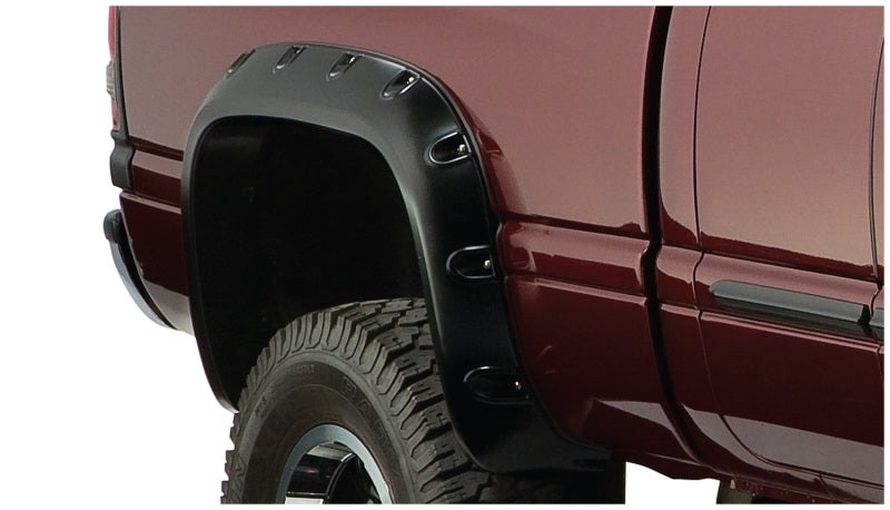 Bushwacker 02-08 Dodge Ram 1500 Fleetside Pocket Style Flares 4pc 75.9/76.3/97.9in Bed - Black Bushwacker 02-08 Dodge Ram 1500 Fleetside Pocket Style Flares 4pc 75.9/76.3/97.9in Bed - Black