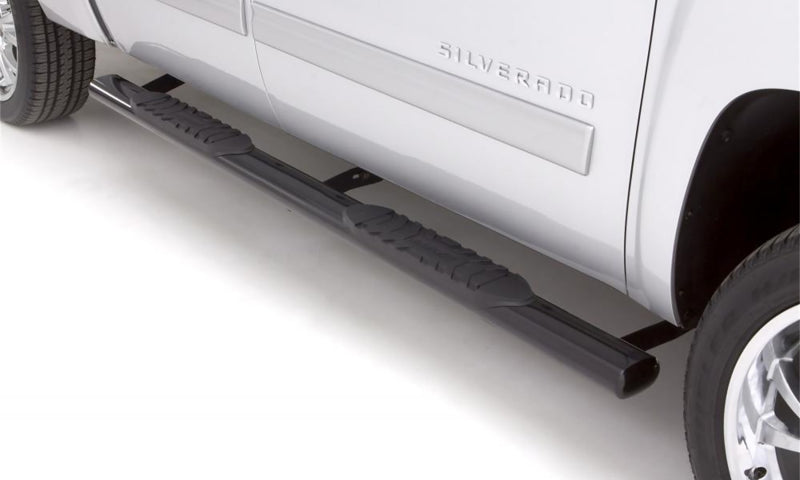 Lund 2019 Chevy Silverado 1500 Ext.Cab(Rocker Panel Mount)5in. Oval Straight Black Nerf Bars - Black Lund 2019 Chevy Silverado 1500 Ext.Cab(Rocker Panel Mount)5in. Oval Straight Black Nerf Bars - Black