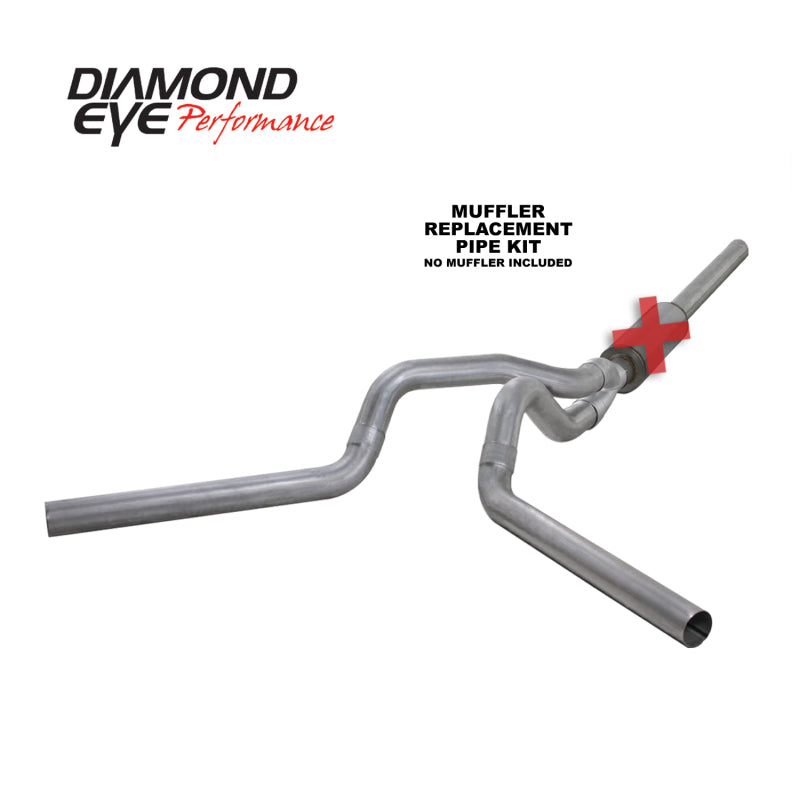 Diamond Eye KIT 4in CB MFLR RPLCMENT PIPE DUAL AL: 2004.5-2007.5 DODGE CUMMINS 600 Diamond Eye KIT 4in CB MFLR RPLCMENT PIPE DUAL AL: 2004.5-2007.5 DODGE CUMMINS 600