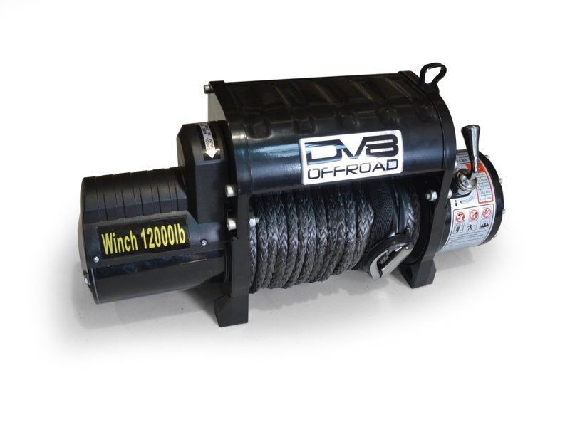 DV8 Offroad 12000 LB Winch w/ Synthetic Line & Wireless Remote - Black DV8 Offroad 12000 LB Winch w/ Synthetic Line & Wireless Remote - Black