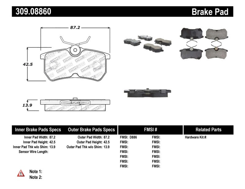 StopTech Performance Brake Pads StopTech Performance Brake Pads