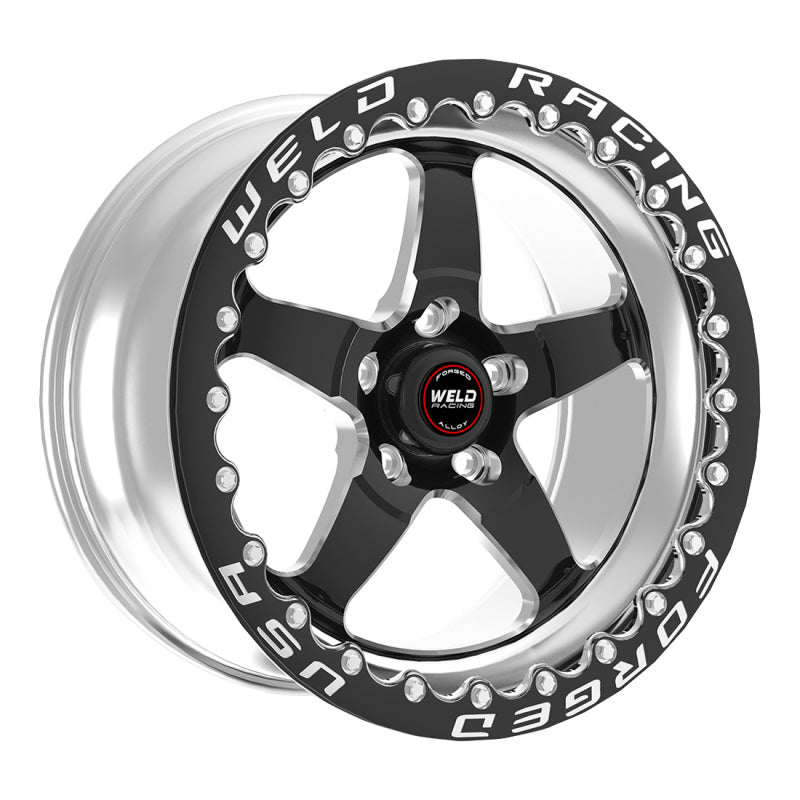 Weld S71 15x11.33 / 5x115 Conical Lug / 6.5in BS Black Wheel 3.18in ID (Medium) - Single Beadlock Weld S71 15x11.33 / 5x115 Conical Lug / 6.5in BS Black Wheel 3.18in ID (Medium) - Single Beadlock