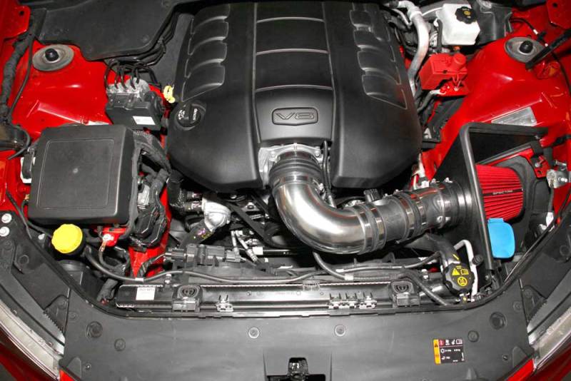 Spectre 08-09 Pontiac G8 V8-6.0/6.2L F/I Air Intake Kit - Polished w/Red Filter Spectre 08-09 Pontiac G8 V8-6.0/6.2L F/I Air Intake Kit - Polished w/Red Filter