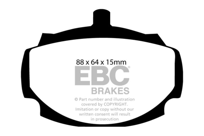 EBC 62-81 Mg MGB 1.8 Yellowstuff Front Brake Pads EBC 62-81 Mg MGB 1.8 Yellowstuff Front Brake Pads