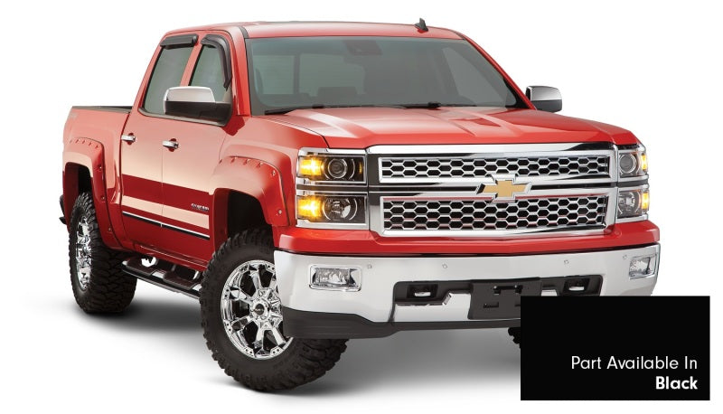 Bushwacker 16-18 Chevy Silverado 1500 Fleetside Pocket Style Flares 4pc 78.8/97.8in Bed - Black Bushwacker 16-18 Chevy Silverado 1500 Fleetside Pocket Style Flares 4pc 78.8/97.8in Bed - Black