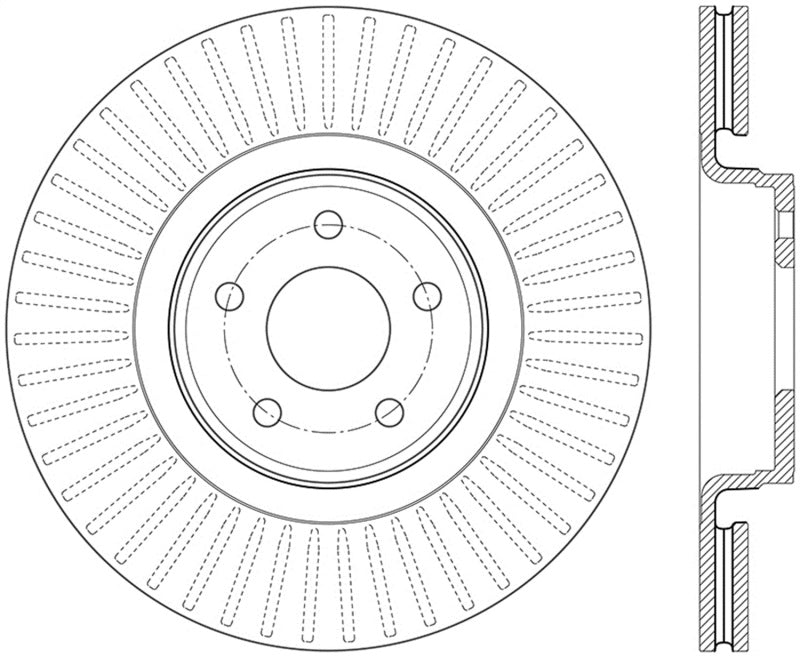 StopTech 14+ Ford Focus ST w/ 335mm Brakes Front Right Slotted & Drilled Rotor StopTech 14+ Ford Focus ST w/ 335mm Brakes Front Right Slotted & Drilled Rotor