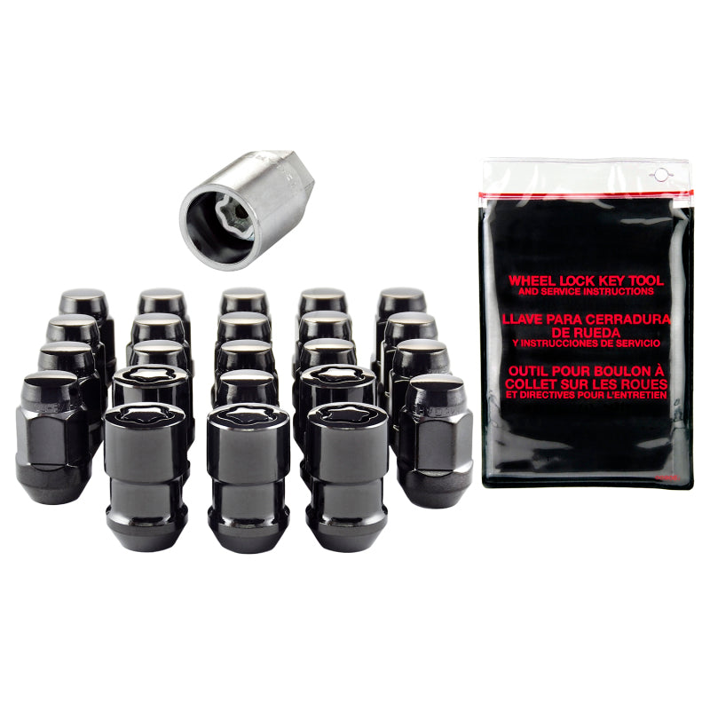McGard Jeep Wrangler Install Kit (Cone Seat Bulge) 1/2-20 / 3/4 Hex / (18 Lug Nuts / 5 Locks) - Blk McGard Jeep Wrangler Install Kit (Cone Seat Bulge) 1/2-20 / 3/4 Hex / (18 Lug Nuts / 5 Locks) - Blk