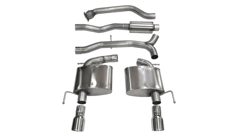 Corsa 2013-2019 Cadillac ATS Sedan 2.0L A/T Polished Sport Dual Rear Cat-Back Exhaust Corsa 2013-2019 Cadillac ATS Sedan 2.0L A/T Polished Sport Dual Rear Cat-Back Exhaust