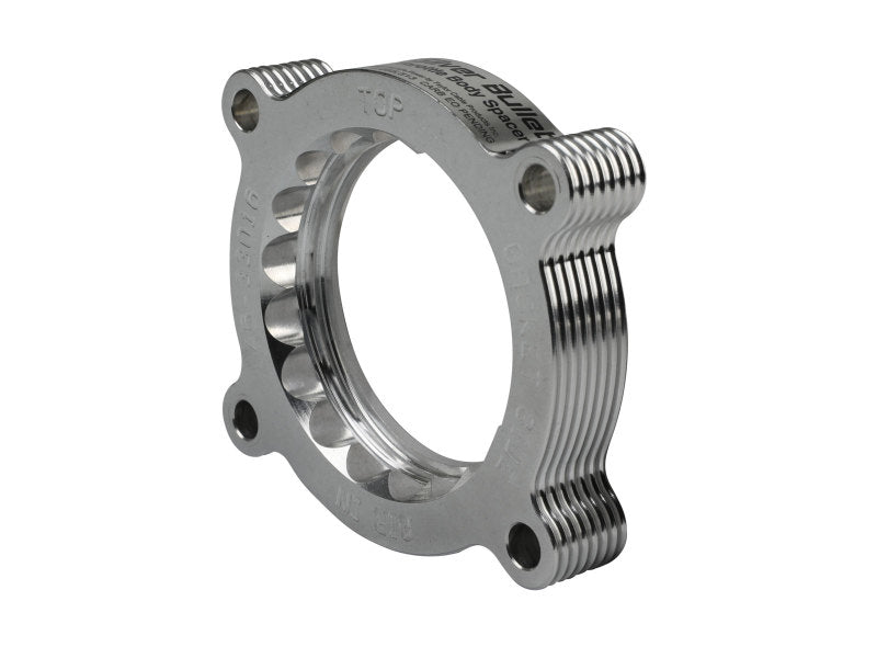 aFe 11-14 Ford Mustang/ 11-14 Ford F-150 V6 3.7L Silver Bullet Throttle Body Spacer - Silver aFe 11-14 Ford Mustang/ 11-14 Ford F-150 V6 3.7L Silver Bullet Throttle Body Spacer - Silver