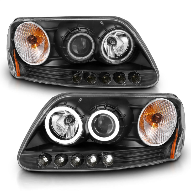 ANZO 1997-2003 Ford F-150 Projector Headlights w/ Halo Black (CCFL) ANZO 1997-2003 Ford F-150 Projector Headlights w/ Halo Black (CCFL)