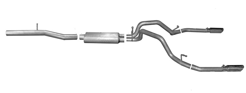 Gibson 15-18 Chevrolet Silverado 1500 LS 5.3L 3in/2.25in Cat-Back Dual Split Exhaust - Aluminized Gibson 15-18 Chevrolet Silverado 1500 LS 5.3L 3in/2.25in Cat-Back Dual Split Exhaust - Aluminized
