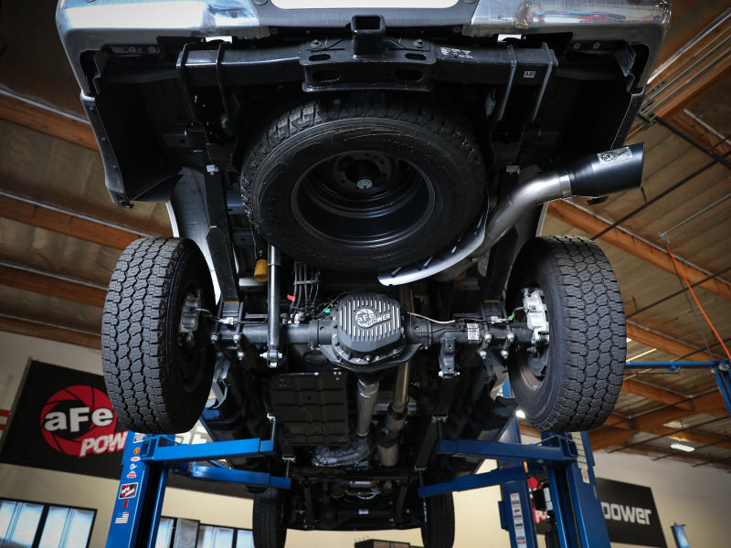 aFe Apollo GT Series 3-1/2in 409 SS Axle-Back Exhaust 17-20 Ford F-250/F-350 Black Tips w/o Muffler aFe Apollo GT Series 3-1/2in 409 SS Axle-Back Exhaust 17-20 Ford F-250/F-350 Black Tips w/o Muffler