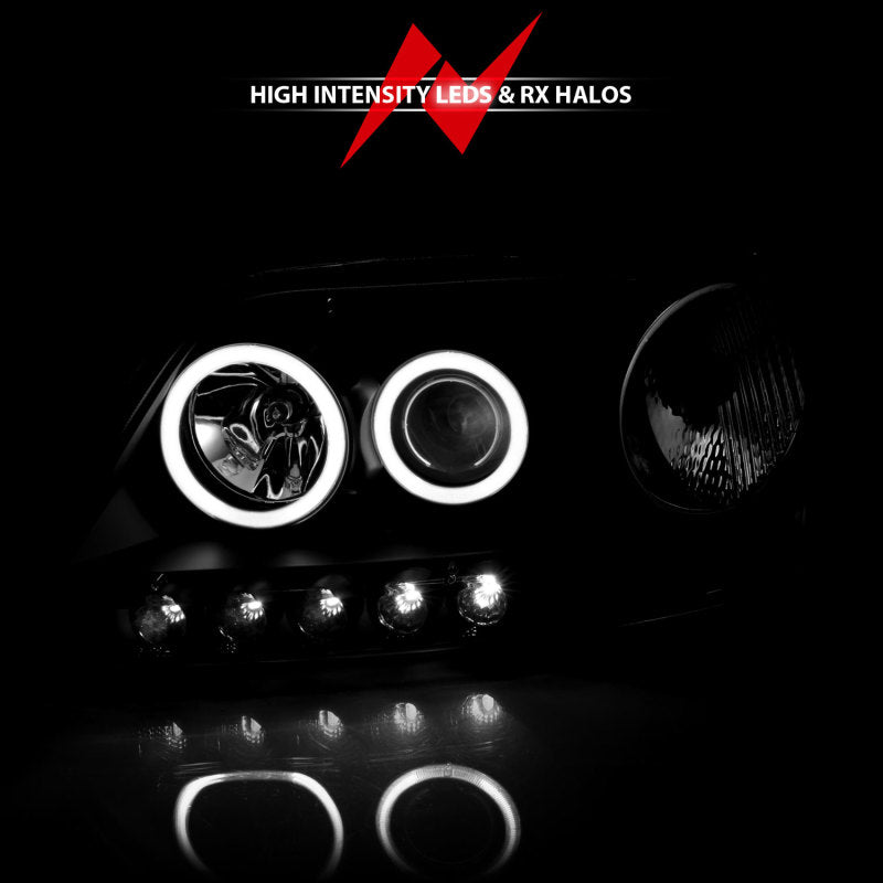 ANZO 1997-2003 Ford F-150 Projector Headlights w/ Halo Black (CCFL) ANZO 1997-2003 Ford F-150 Projector Headlights w/ Halo Black (CCFL)