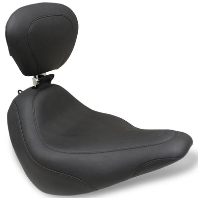 Mustang 18-21 Harley Softail Slim Wide Tripper Solo Seat w/Driver Backrest - Black