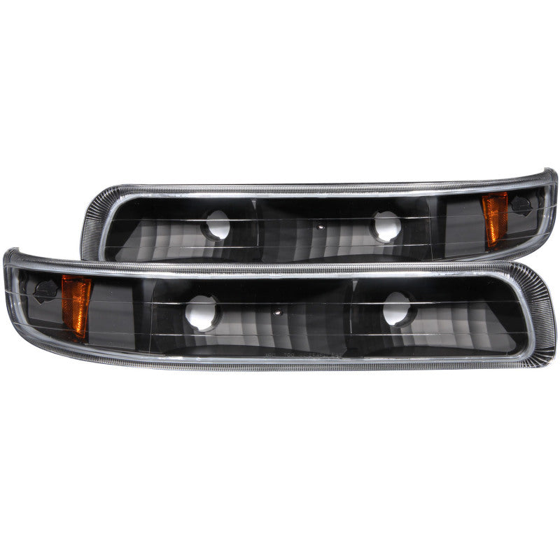 ANZO 1999-2002 Chevrolet Silverado 1500 Euro Parking Lights Black w/ Amber Reflector ANZO 1999-2002 Chevrolet Silverado 1500 Euro Parking Lights Black w/ Amber Reflector