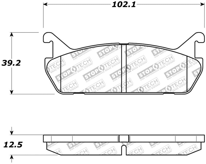 StopTech Street Touring 90-93 Mazda Miata Rear Brake Pads D525 StopTech Street Touring 90-93 Mazda Miata Rear Brake Pads D525