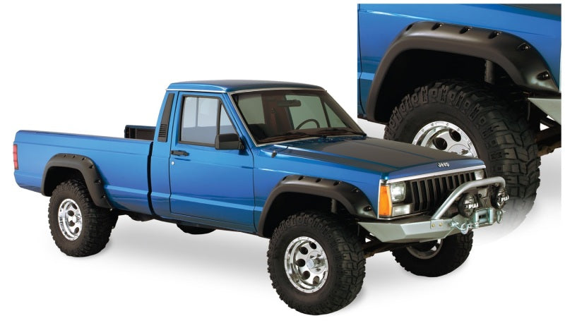 Bushwacker 84-01 Jeep Cherokee Cutout Style Flares 4pc Fits 2-Door Sport Utility Only - Black Bushwacker 84-01 Jeep Cherokee Cutout Style Flares 4pc Fits 2-Door Sport Utility Only - Black