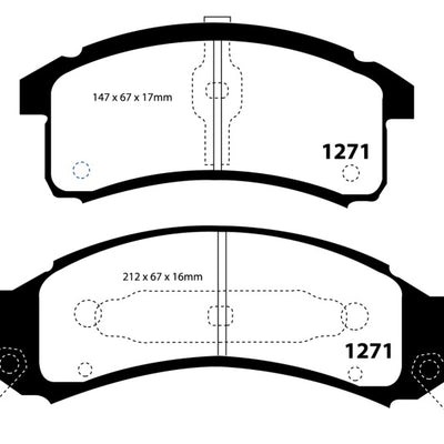EBC 92-93 Buick Le Sabre (FWD) 3.8 Yellowstuff Front Brake Pads