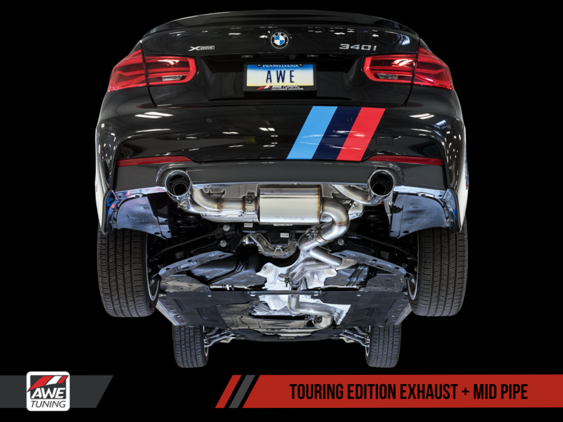AWE Tuning BMW F3X 340i Touring Edition Axle-Back Exhaust - Chrome Silver Tips (90mm) AWE Tuning BMW F3X 340i Touring Edition Axle-Back Exhaust - Chrome Silver Tips (90mm)