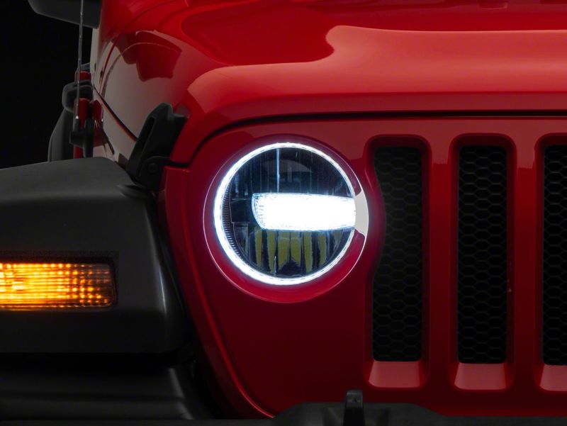 Raxiom 18-23 Jeep Wrangler JL Axial Series 9-In LED Headlights- Blk Housing (Clear Lens) Raxiom 18-23 Jeep Wrangler JL Axial Series 9-In LED Headlights- Blk Housing (Clear Lens)