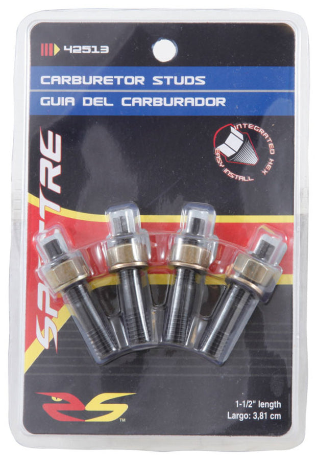 Spectre Carburetor Stud Kit w/Hardware 1-1/2in. Spectre Carburetor Stud Kit w/Hardware 1-1/2in.