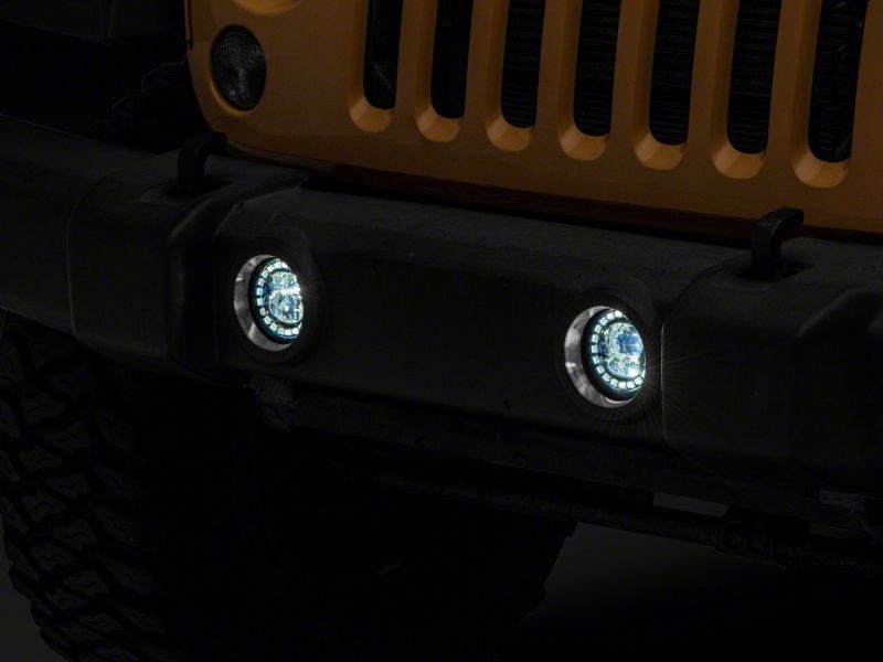 Raxiom 07-18 Jeep Wrangler JK 18-23 Jeep Wrangler JL Axial Series Nighthawk LED Fog Lights Raxiom 07-18 Jeep Wrangler JK 18-23 Jeep Wrangler JL Axial Series Nighthawk LED Fog Lights