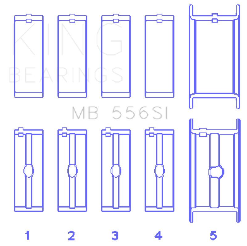 King Engine Bearings Chevrolet 396/400/427/502 (Undersize 0.30in) SI-Series Main Bearing Set King Engine Bearings Chevrolet 396/400/427/502 (Undersize 0.30in) SI-Series Main Bearing Set