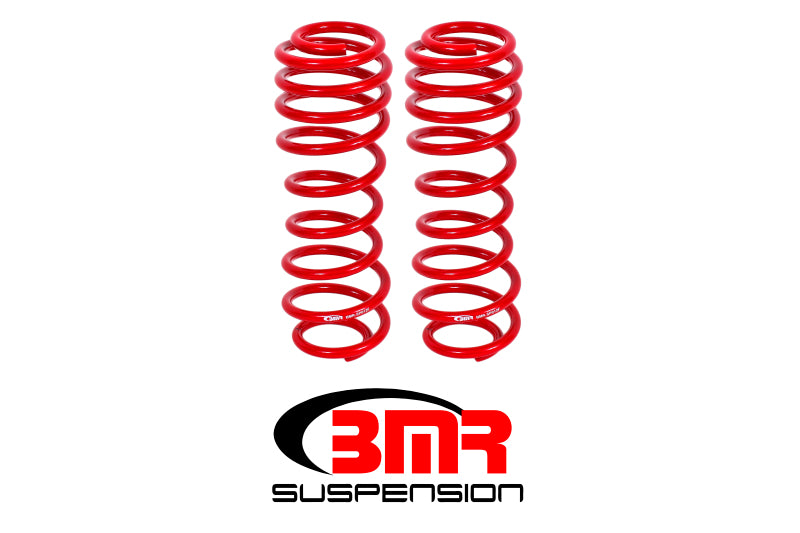 BMR 05-14 S197 Mustang GT/GT500 Rear Performance/Drag Lowering Springs - Red BMR 05-14 S197 Mustang GT/GT500 Rear Performance/Drag Lowering Springs - Red