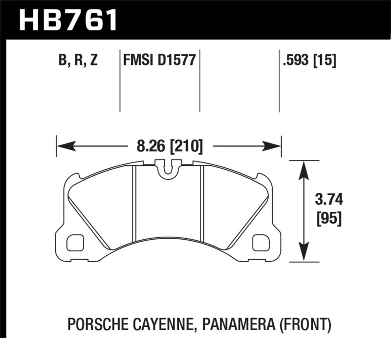 Hawk 10-13 Porsche Panamera / 12-15 Cayenne  Performance Ceramic Luxury & Touring Front Brake Pad Hawk 10-13 Porsche Panamera / 12-15 Cayenne  Performance Ceramic Luxury & Touring Front Brake Pad