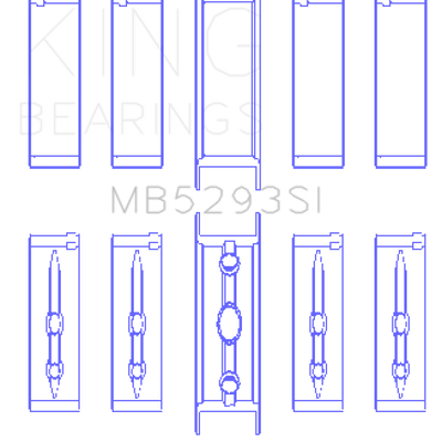 King GM 294/325/345/364CI 4.8/5.3/5.7/6.0L L20/LS1/LS2/LS4/LS6 Main Bearing Set - Size STD
