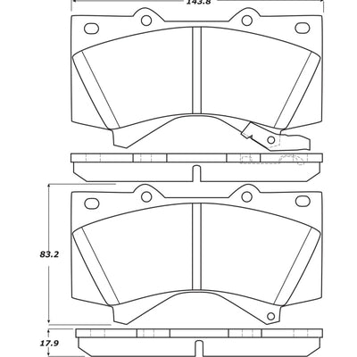 StopTech 07-17 Toyota Tundra Street Performance Front Brake Pads