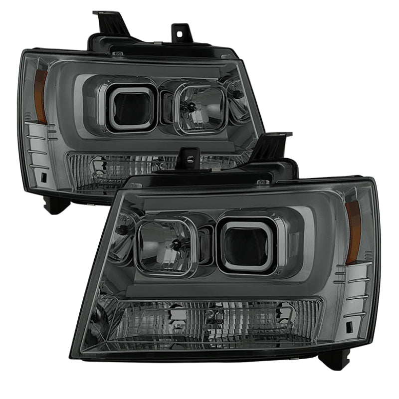 Spyder 07-14 Chevy Suburban/1500/2500/Tahoe V2 Projector Headlights Smoke PRO-YD-CSUB07V2-DRL-SM Spyder 07-14 Chevy Suburban/1500/2500/Tahoe V2 Projector Headlights Smoke PRO-YD-CSUB07V2-DRL-SM