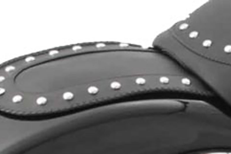 Mustang 06-10 Harley Softail FXST, 07-17 FLSTF Fender Bib w/Studs - Black Mustang 06-10 Harley Softail FXST, 07-17 FLSTF Fender Bib w/Studs - Black