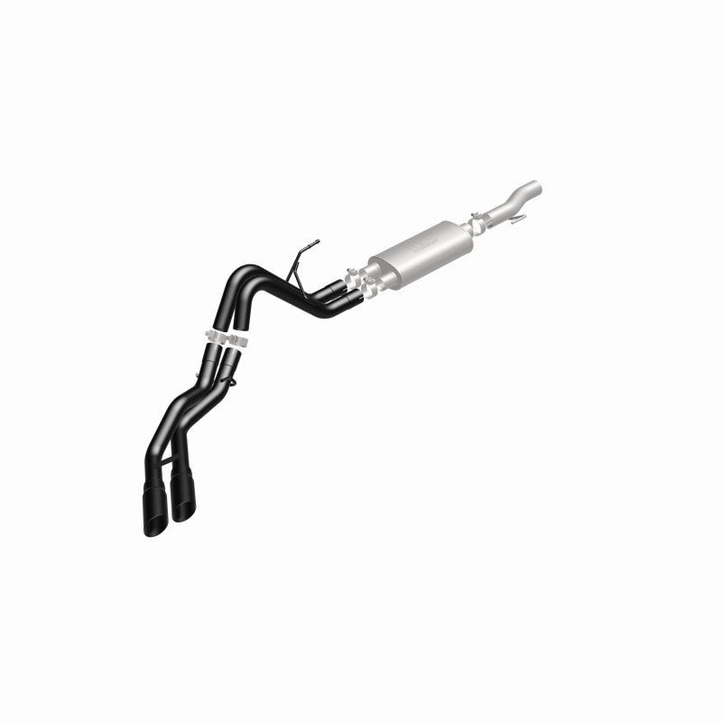 MagnaFlow SYS Cat-Back 10-14 Ford Raptor 6.2L V8 2.5/3in Black Dual Same Side Exit Rear 3.5 Tips MagnaFlow SYS Cat-Back 10-14 Ford Raptor 6.2L V8 2.5/3in Black Dual Same Side Exit Rear 3.5 Tips