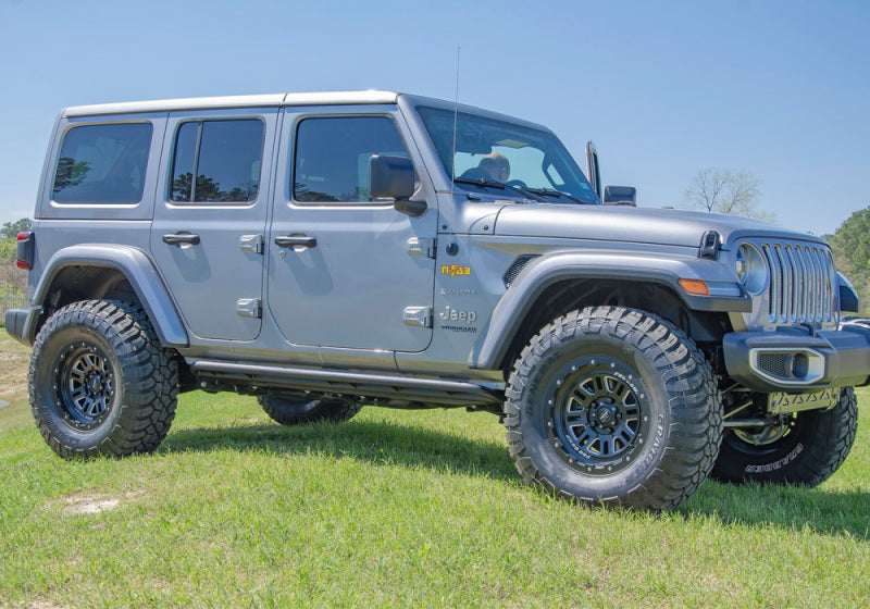 N-Fab RKR Rails 2019 Jeep Wrangler JT 4DR Truck Full Length - Tex. Black - 1.75in N-Fab RKR Rails 2019 Jeep Wrangler JT 4DR Truck Full Length - Tex. Black - 1.75in