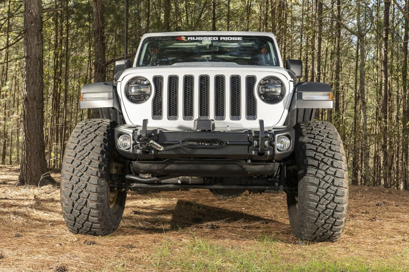 Rugged Ridge Arcus Front Bumper Set W/Tray & Hooks 18-20 Jeep Wrangler JL/JT Rugged Ridge Arcus Front Bumper Set W/Tray & Hooks 18-20 Jeep Wrangler JL/JT