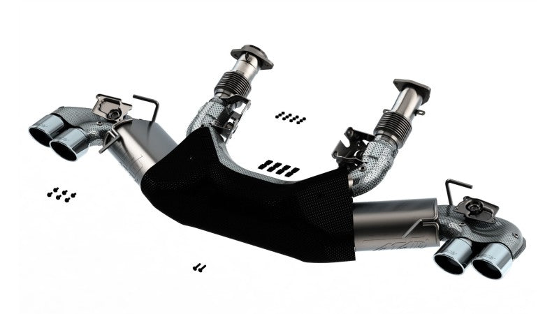 Borla 2020 Chevrolet Corvette C8 6.2L ATAK 3in Exhaust System Dual Round A/C Tips 4inx 4.75in Borla 2020 Chevrolet Corvette C8 6.2L ATAK 3in Exhaust System Dual Round A/C Tips 4inx 4.75in