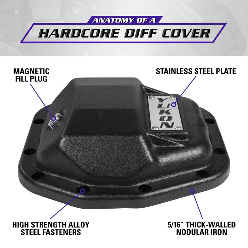 Yukon Gear Hardcore Rear Nodular Iron Cover for Jeep Wrangler JL Dana 44/220mm Yukon Gear Hardcore Rear Nodular Iron Cover for Jeep Wrangler JL Dana 44/220mm