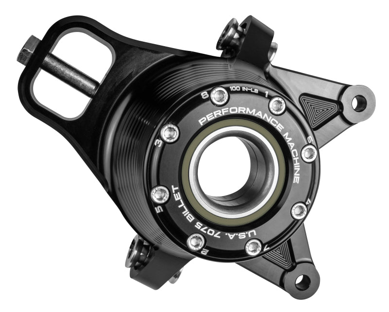 Performance Machine UTV Rear Bearing Carrier Set - Black Ano Performance Machine UTV Rear Bearing Carrier Set - Black Ano