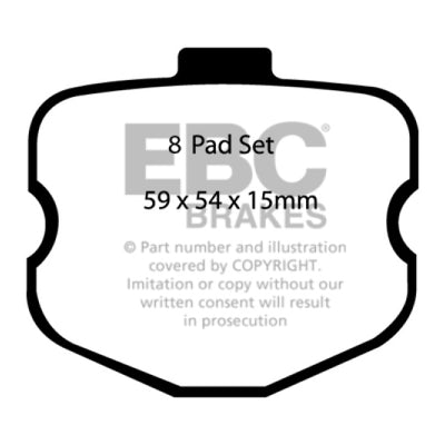 EBC 10-13 Chevrolet Corvette (C6) 6.2 Grand Sport Yellowstuff Front Brake Pads