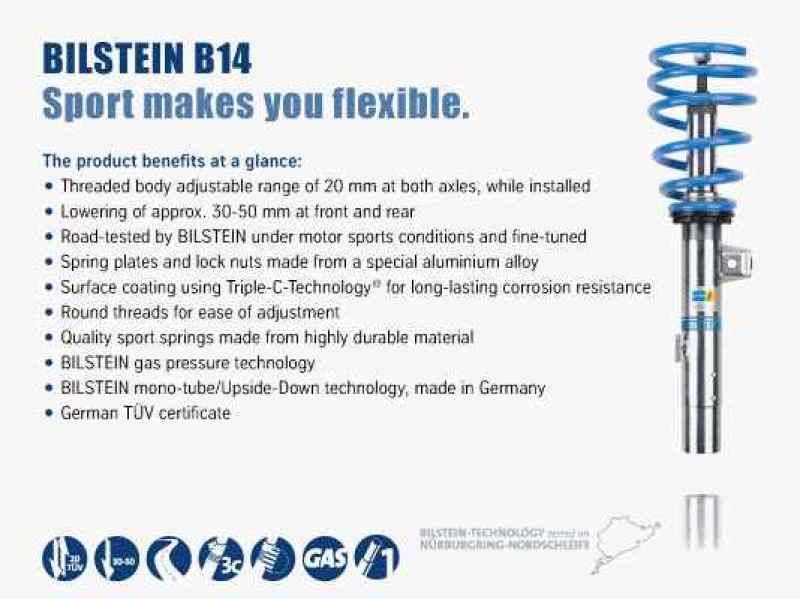 Bilstein B14 (PSS) 12-13 BMW 328i/335i Front & Rear Performance Suspension Kit Bilstein B14 (PSS) 12-13 BMW 328i/335i Front & Rear Performance Suspension Kit