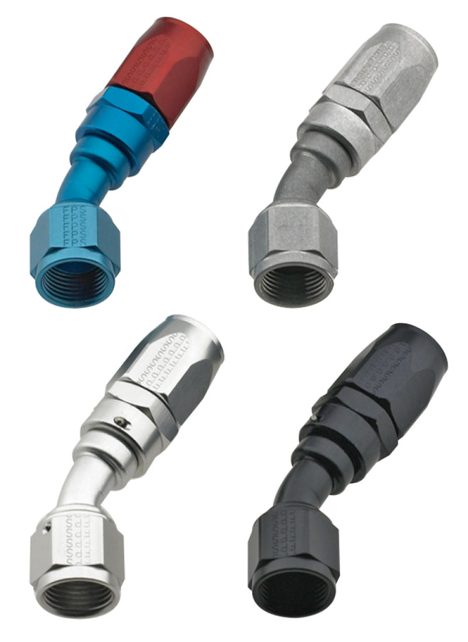 Fragola -8AN x 30 Degree Power Flow Hose End - Blue/Red Fragola -8AN x 30 Degree Power Flow Hose End - Blue/Red