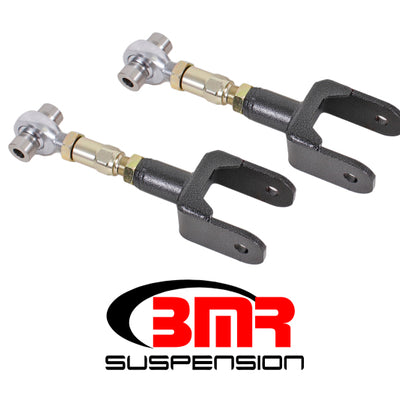 BMR 79-04 Fox Mustang Upper Control Arms On-Car Adj. Rod Ends - Black Hammertone