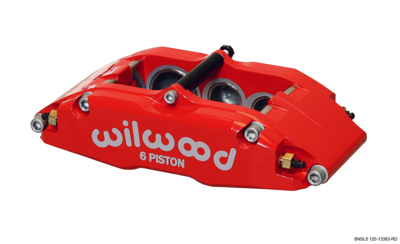 Wilwood Caliper-BNSL6-RH-Red 1.62/1.12/1.12in Pistons 1.10in Disc Wilwood Caliper-BNSL6-RH-Red 1.62/1.12/1.12in Pistons 1.10in Disc